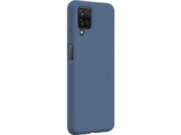 Capa para Samsung Galaxy A12 BIGBEN CONNECTED Silicone Textura Macia Rígida Azul .