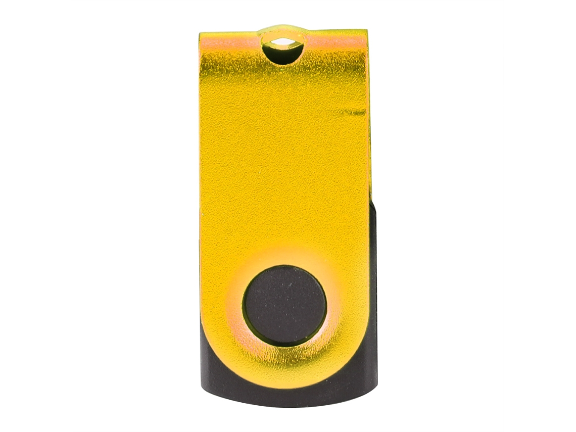 Pen Drive Portátil Mini À Prova D'água Rotativo 16g Alta Velocidade De Leitura Dourado