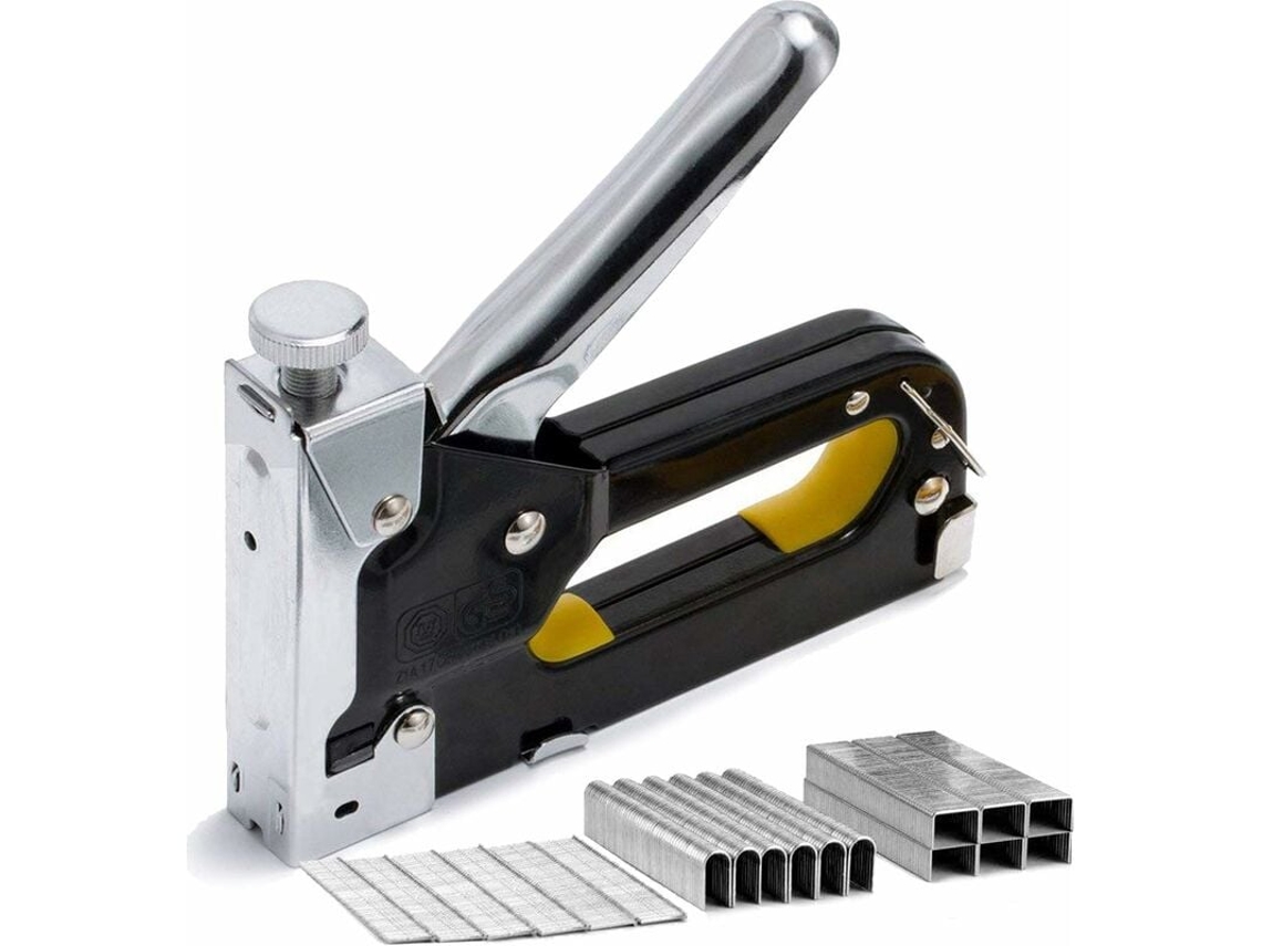 Grampeador 3 Em 1 De Alta Resistência Com 900 Grampos, Compatível Com Madeira, Tecido, Estofados, Fixação De Cabos E Reparos. Aquaforge