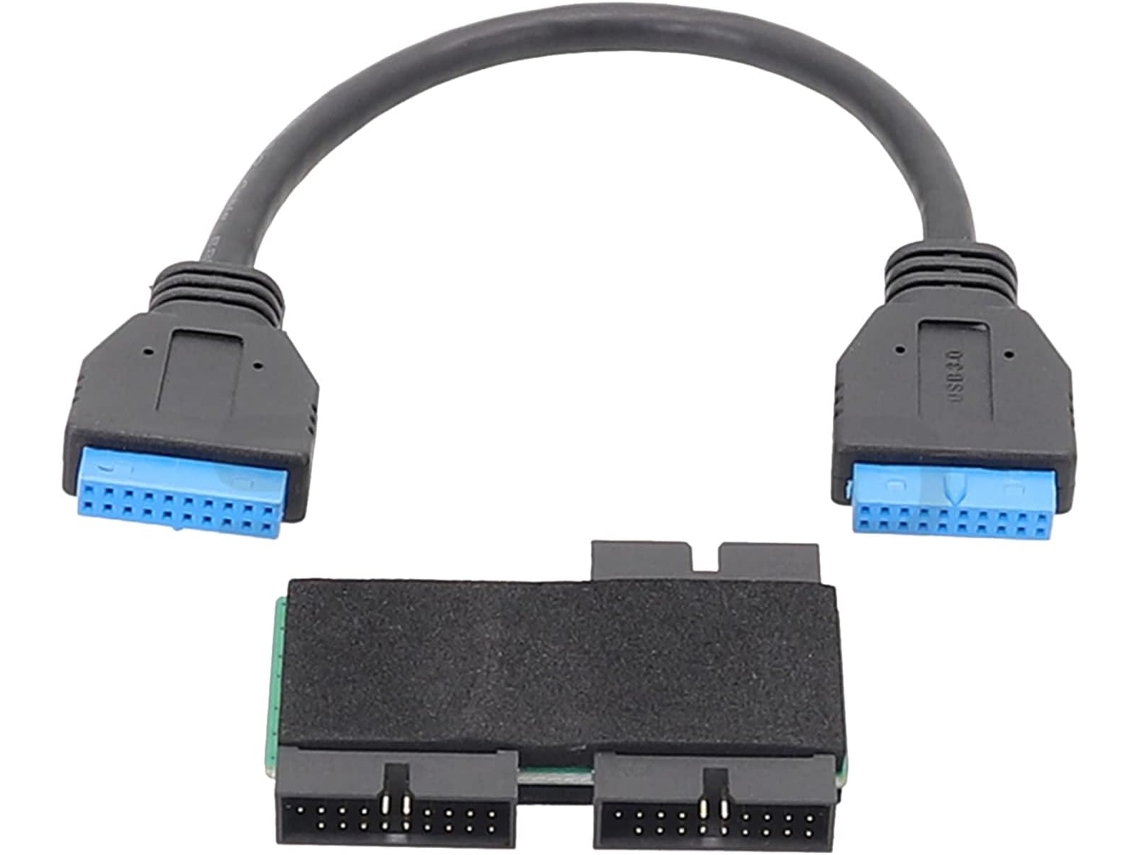 Hub Usb De 19 Pinos, Um Para Dois, Com Chip E Pinos Placa-mãe, Cabo