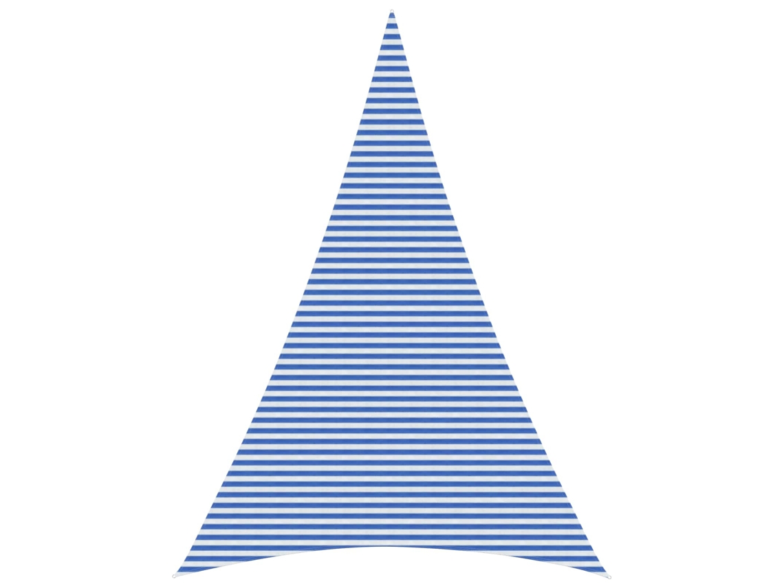 Vidaxl Vela De Sombra 5 X 7 X 7 M Hdpe Triangular Azul E Branco