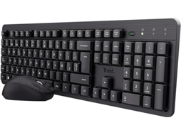 Ymo Ii Conjunto De Teclado E Mouse Sem Fio Com Teclado Qwerty Espanhol, Teclas Silenciosas, Design Compacto, Resistente A Respin Aquaforge