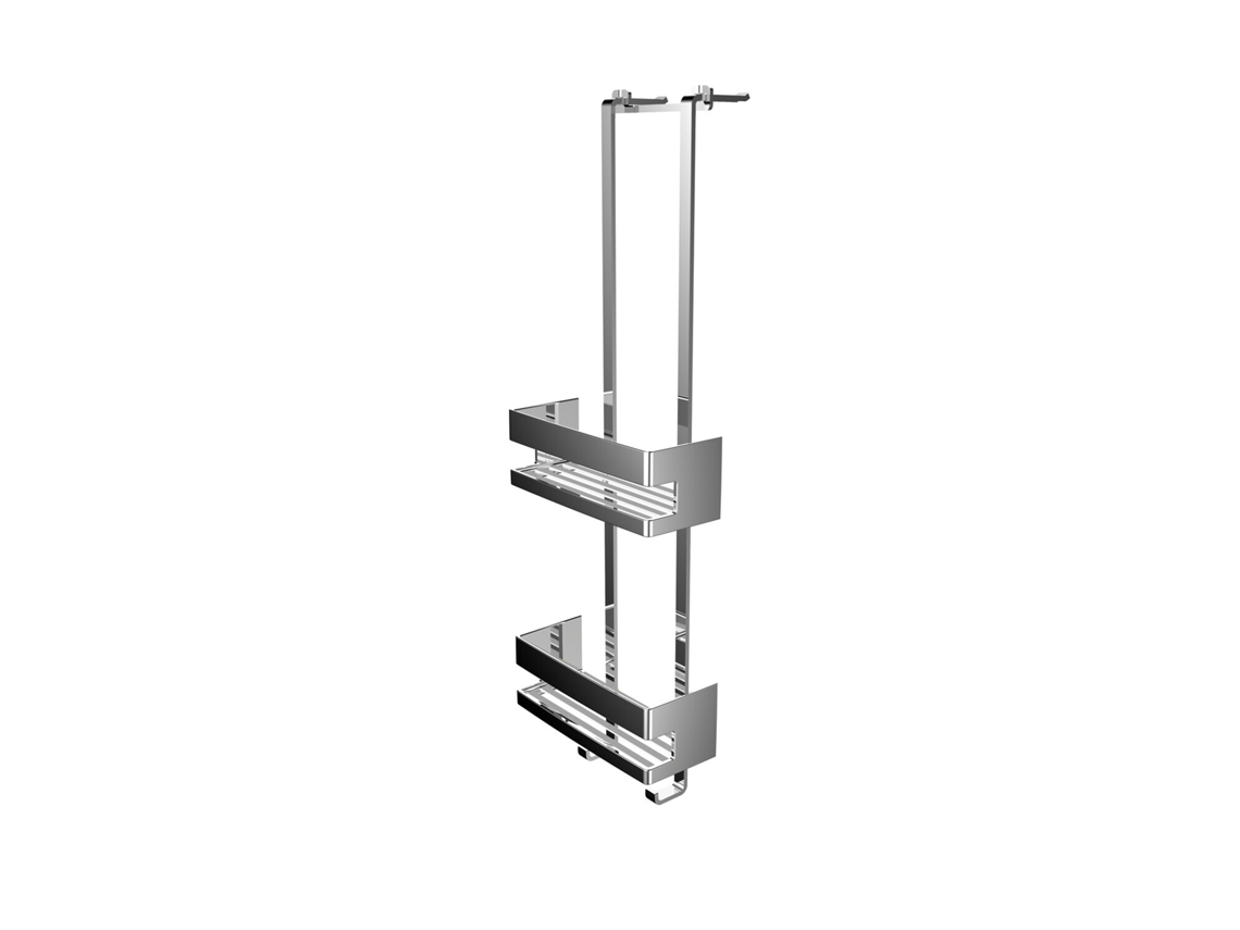 System2 Door Rack 2 Cestos Fundos Cromado 354500125 EMCO