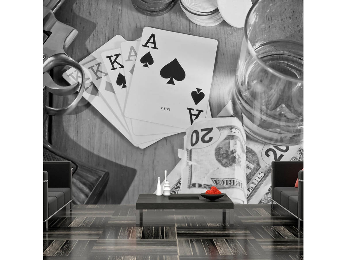 Papel de Parede ARTGEIST Cartas BrancoePreto (400x280 cm)