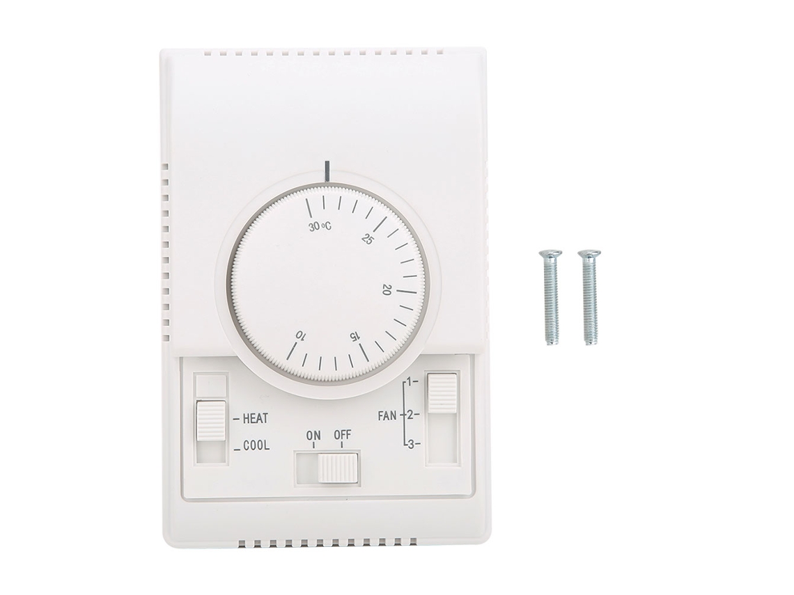 Termostato Mecânico De Controle De Temperatura Para Ar-condicionado 10-30℃ Ac220v Montagem Em Superfície