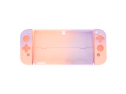 Capa Protetora Nintendo Switch Oled Shell de Cor EOOCOO (proteção Completa Gradiente Roxo Rosa)