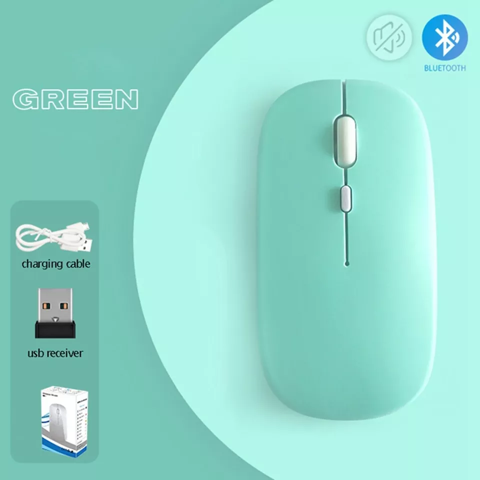 Rato Bluetooth Sem Fio 2,4 Ghz , Chrui (verde)