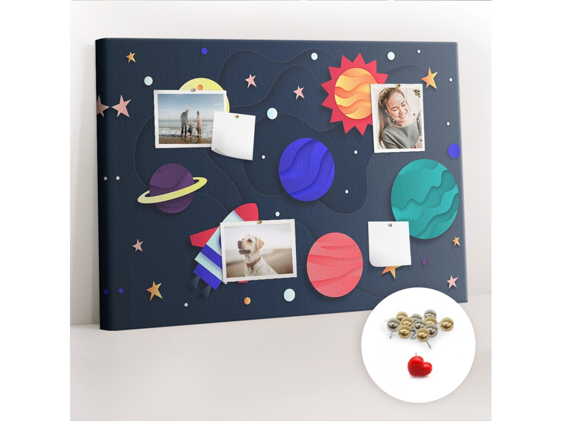 Painel De Cortiça Para Parede Espaço Infantil Para O Escritório Espelharte (70x100 Cm)