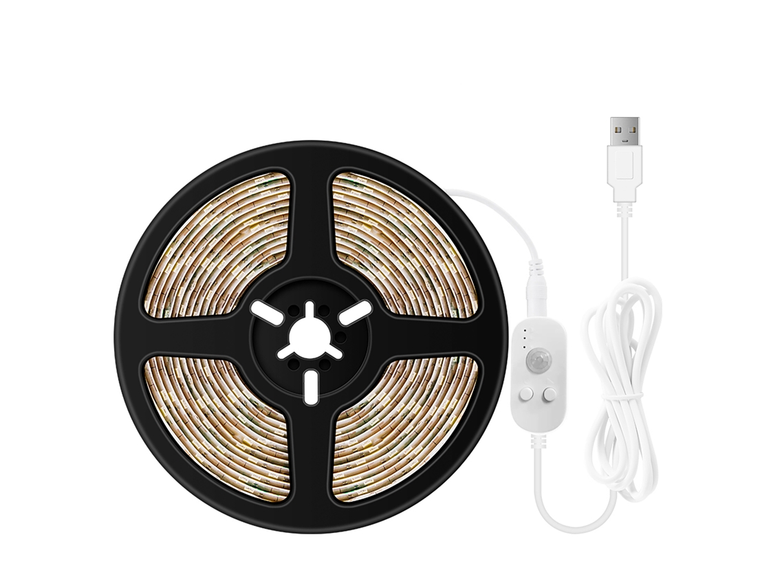 Fita LED Dimmável com Sensor de Movimento PIR, 4m, 240 LEDs, Decoração Casa e Cozinha