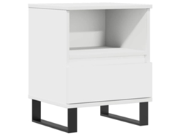Bedside Cabinet, Bedside Cabinets Vidaxl Branco Madeira Processada (n/a)