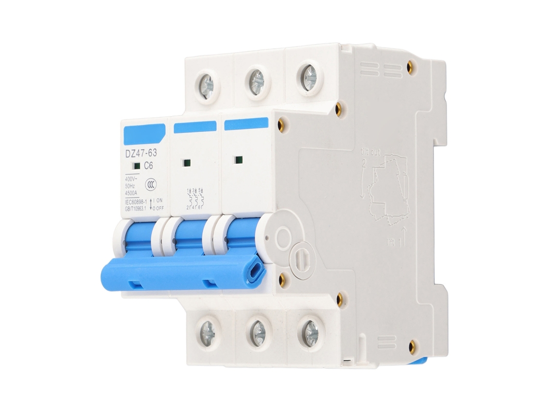 Laxiscreed Disjuntor Miniatura Ac 400v, 3 Polos Para Proteção Elétrica Confiável