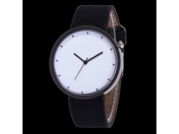 Reloj De Pareja Casual Zhoulianfa Con Dial Redondo Y Correa De Cuero Pu Negro