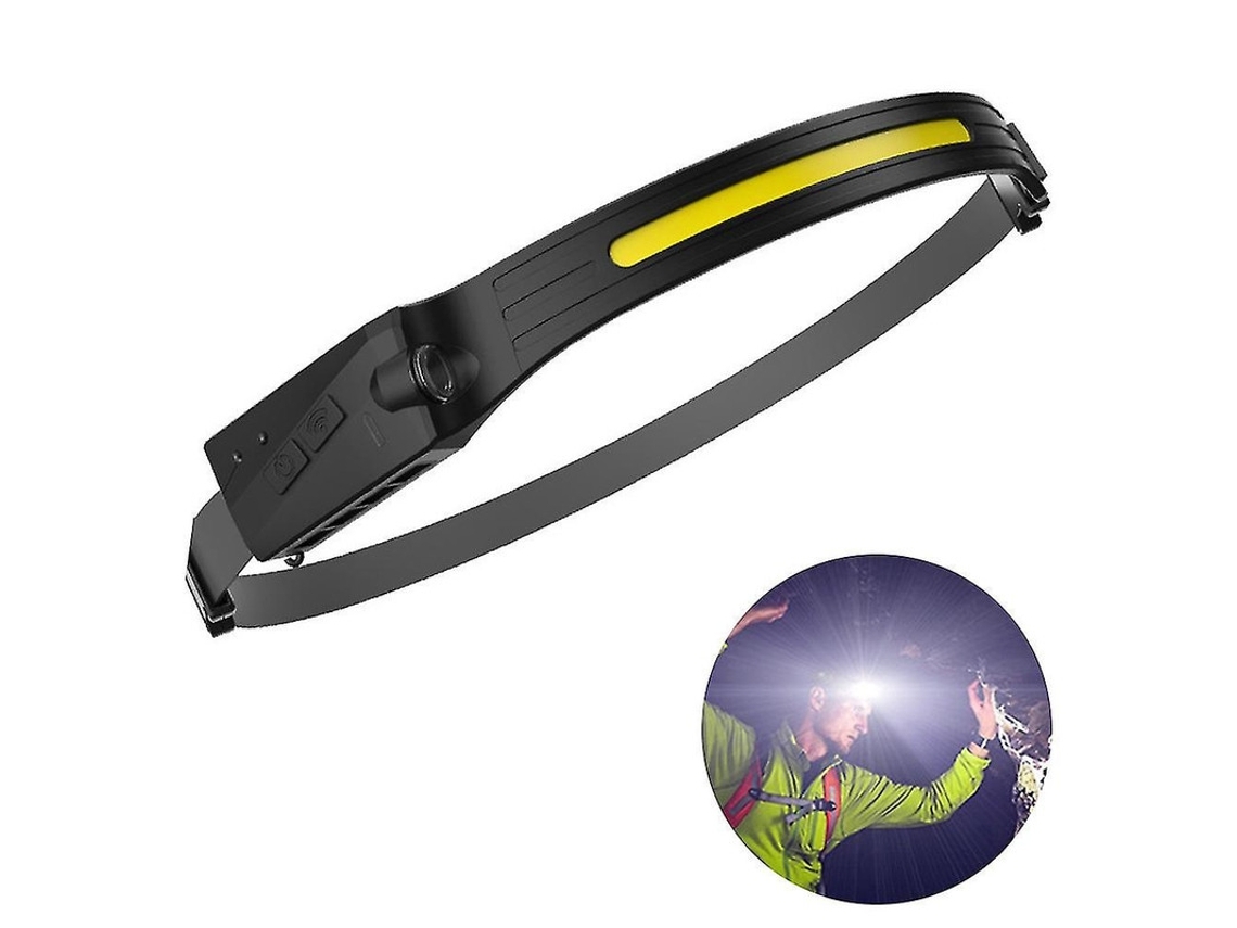 Farol de Led Recarregável e À Prova D'Água com Sensor Inteligente Iluminação Grande Angular para Atividades Ao Ar Livre Preto Bisbisous VIGA EUROPE
