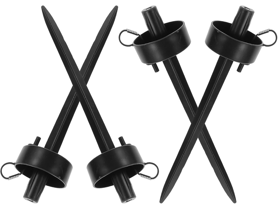 Irrigadores Automáticos De Plantas Em Forma De Espiga, 4 Peças, Plástico Preto