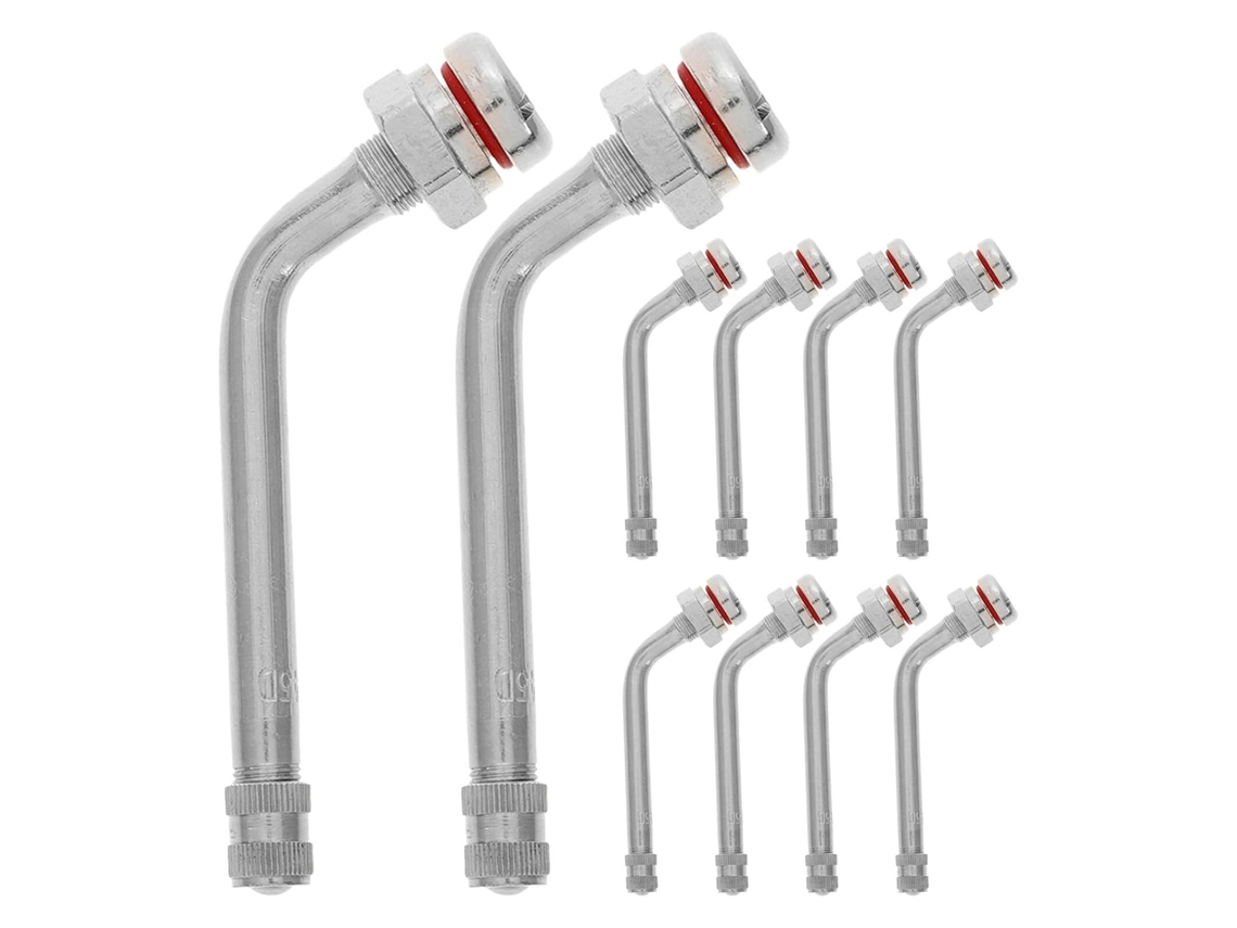 Extensores de Válvula Pneumática para Caminhões de Fácil Instalação, Conjunto de 10, Liga Leve.