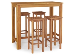 Garden Bar Set, Garden Bar Sets Vidaxl Marrom Madeira De Acácia (mesa Com 120 Cm De Comprimento)