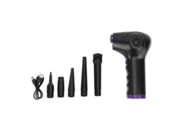 Soprador de Ar Sem Fio 60000rpm 2 Velocidades com 5 Bicos Luz Bateria 6000mah Limpador de Teclado