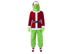 Fato de Pai Natal, Roupa Festa do Grinch Tamanho L, Ergonômico, Uso Diário STELASPLEN