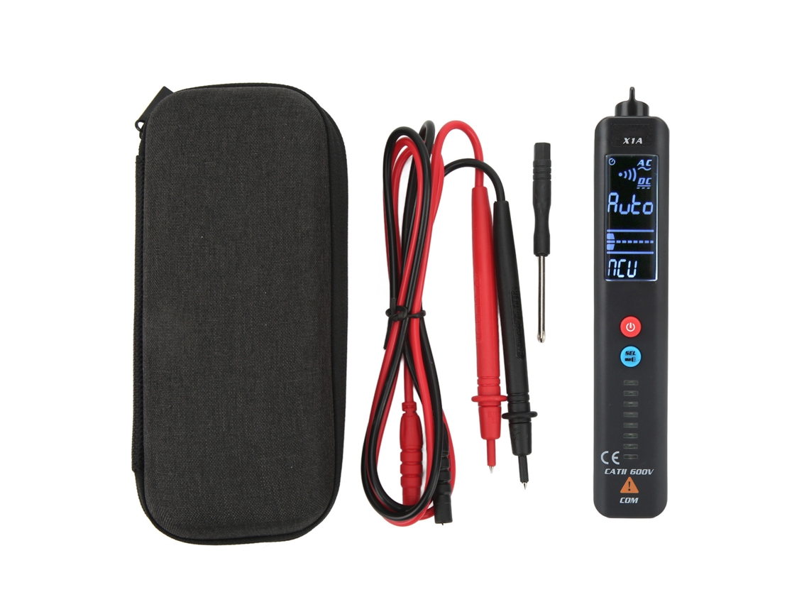 Yuru multímetro Digital Smart Pen Type X1a Detector de Parâmetros Eletrônicos com Lanterna 2 Modos