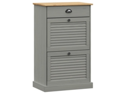 Shoe Cabinet, Shoe Cabinets Vidaxl Cinzeto Madeira De Pinho (n/a)