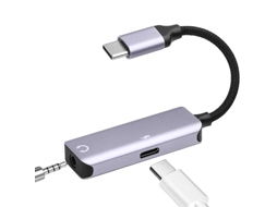 Adaptador De Fone De Ouvido 2 Em 1, Adaptador Usb C Para Conector De 3,5 Mm E Carregamento Rápido, Compatível Com Telefones Usb C Zeuxo
