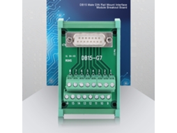 Módulo De Interface Db15 Para Din Rail Com Placa Breakout