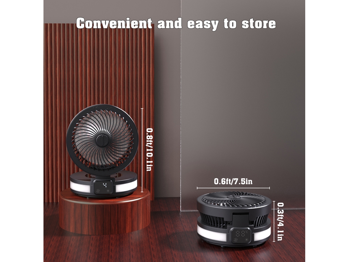 Ventilador Mesa Usb App Controle 4 Velocidades Lâmpada Aromaterapia