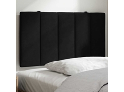Vidaxl Almofadão De Cabeceira Hanko 80 Cm Veludo Preto