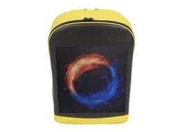 Mochila Led Com Tela Colorida 64x64px, 16'', Usb, Portátil Para Moto E Viagens