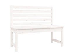 Garden Bench, Garden Benches Vidaxl Branco Madeira De Pinho (109 X 48 X 91.5 Cm)