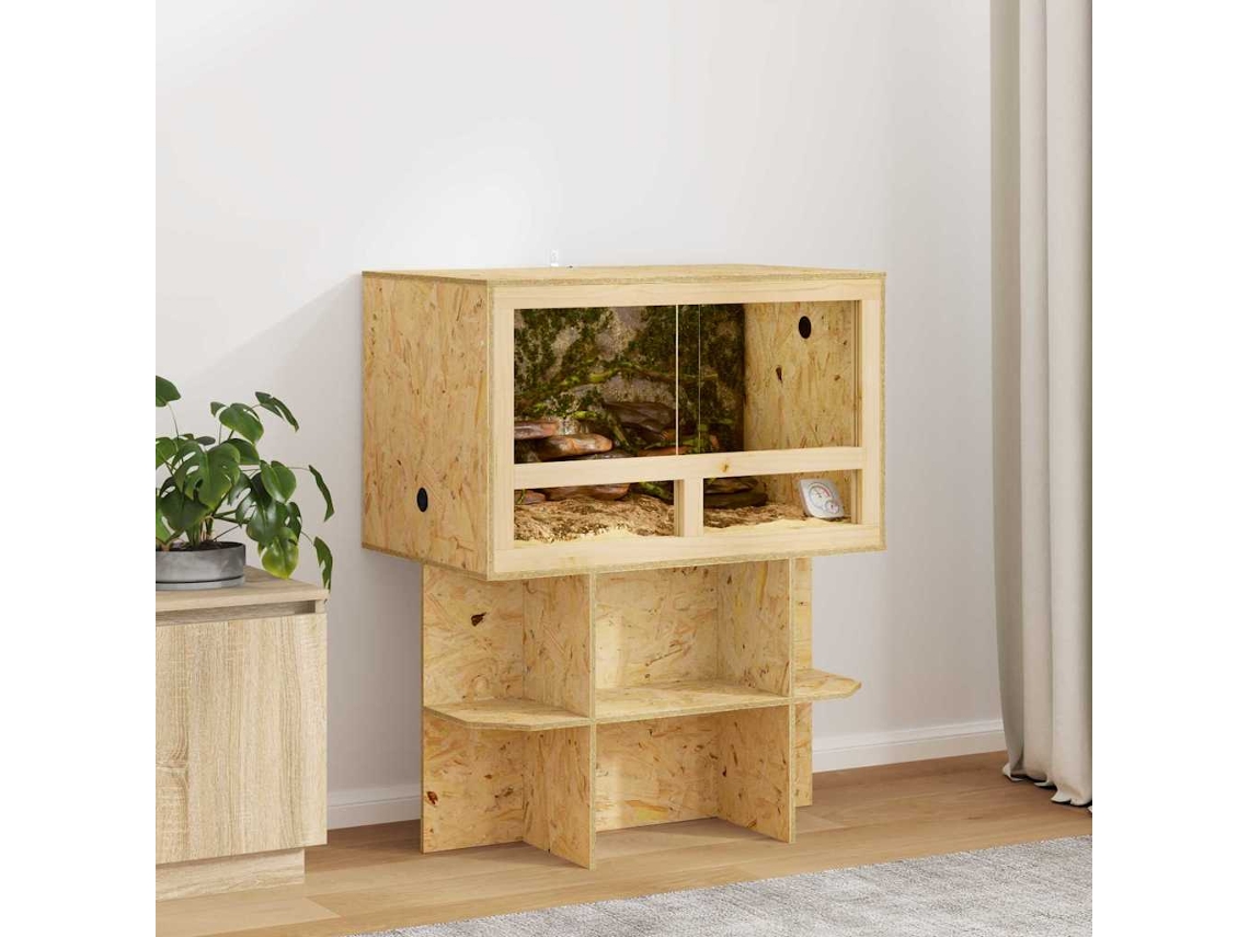 Vidaxl Terrário Castanho 80 X 50 X 100 Cm Osb