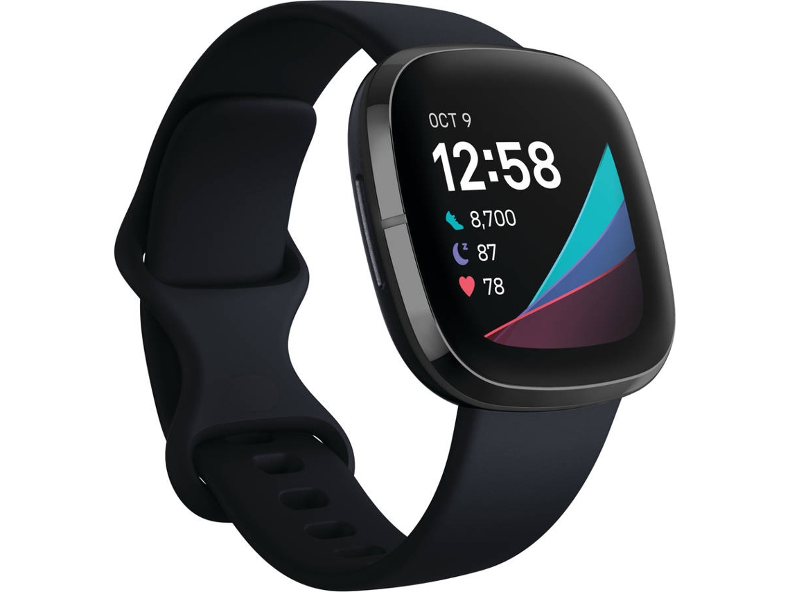 Relógio Desportivo FITBIT Sense (Bluetooth - Até 6 dias de autonomia - Carbon)