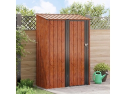 Vidaxl Abrigos De Jardim Castanho 140,5 X 74 X 200 Cm Metal