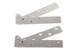 2 Dobradiças Aço Inox Porta 180 Graus