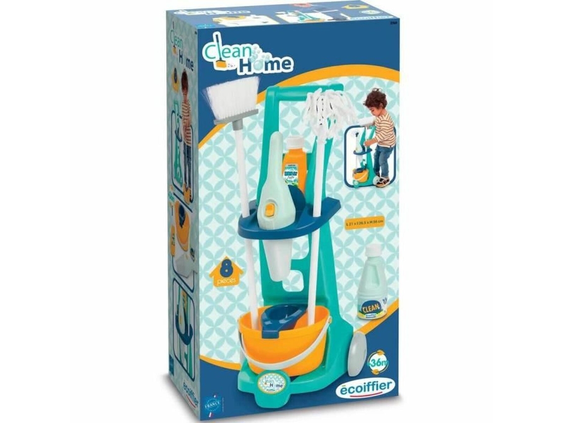 Acessórios Casas de Brincar ECOIFFIER Kit de Limpeza & Armazenamento Clean Home Brinquedos (Idade Mínima Recomendada: 3 anos)