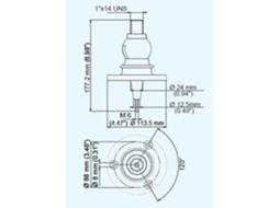 Glomex Thru Deck Swivel Mount e Isolador