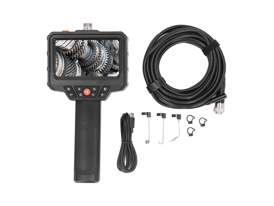 Yuru endoscópio Câmera 4.3 Polegadas Hd 1080p Câmera Inspeção Snake com 8 Leds Ipx7 para Manutenção 10m