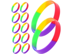 Pulseiras de silicone Nuobesty com 42 cores do arco-íris para expressar ainda mais o seu orgulho. Um acessório versátil e confortável, ideal para...