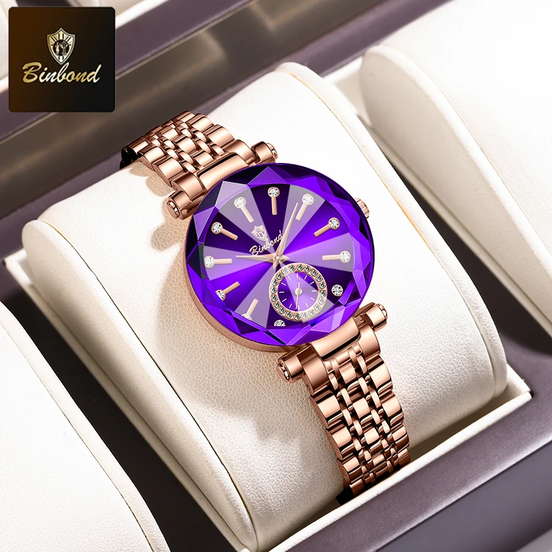 Relógio de Quartzo Feminino Elegante e Sofisticado, com Mostrador Texturizado Cravejado de Diamantes e Design À Prova D'água. MDUG