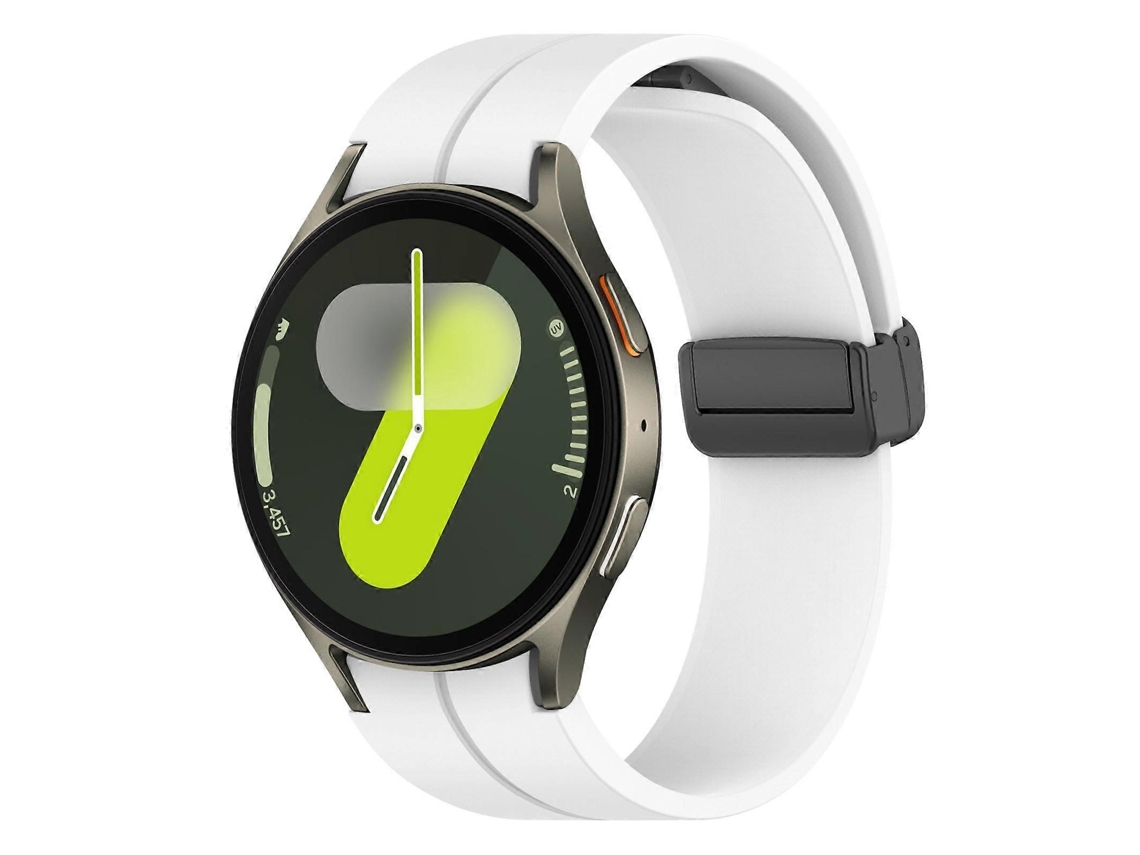 Pulseira De Silicone Dobrável Com Fivela Magnética Preta Xdfind, Compatível Samsung Galaxy Watch 7/ Fe/ 6/ 5/ 4, Perfil Elegante