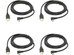 Cabo De Dados Mini Usb Tipo B 5 Pinos Macho Com Ângulo 90 Graus Para
