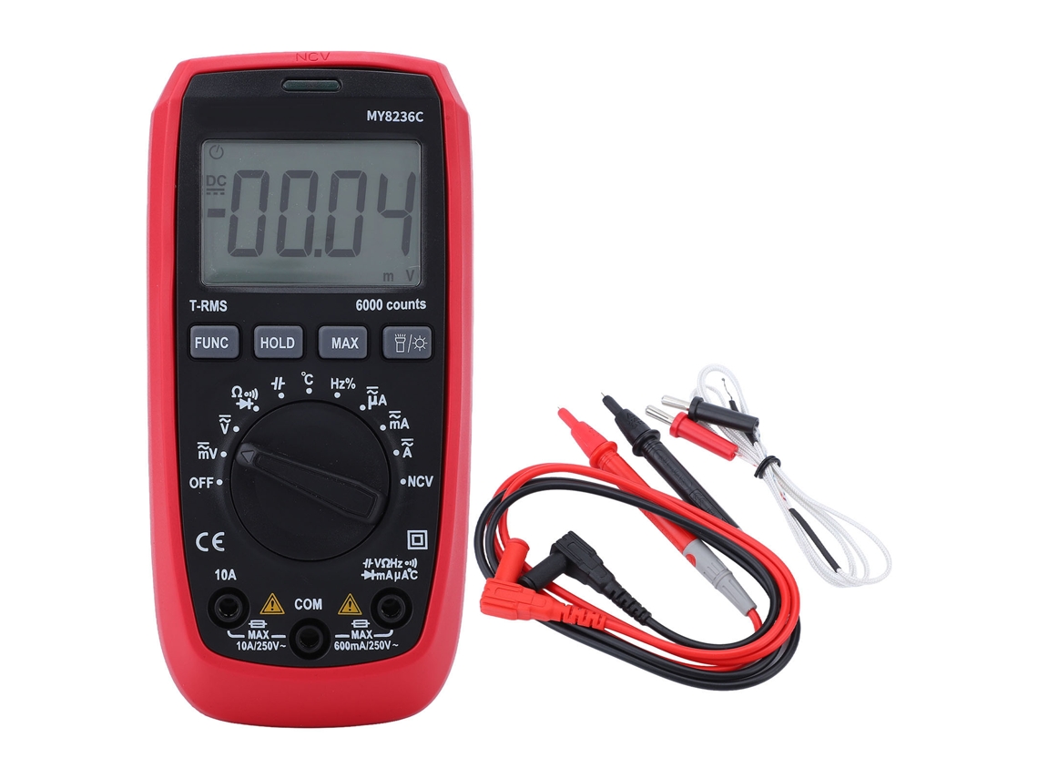 Multímetro digital MY8236C ABS tester voltímetro amperímetro resistência capacitância teste de equipamentos elétricos S/MARCA