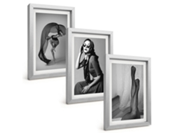 Galeria De Pinturas Muraisretratos De Mulheres Em Preto E Branco Moldura Prateada Pinturas De Quarto Espelharte (3 Peças 20x30 Cm)