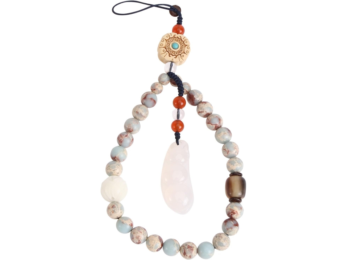 Corrente De Pulso Para Celular Com Pedra Shoushan, Elegante E Delicada.