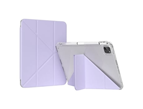 Capa ZRUXE para Ipad Pro 11 2024 Gebei Deformation Leather Tablet Case Roxo