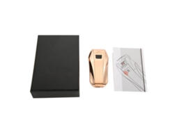 JILLIOPER Isqueiro Cigarro Recarregável USB com Sensor de Impressão Digital, à Prova de Vento, com Display de Energia, Dourado