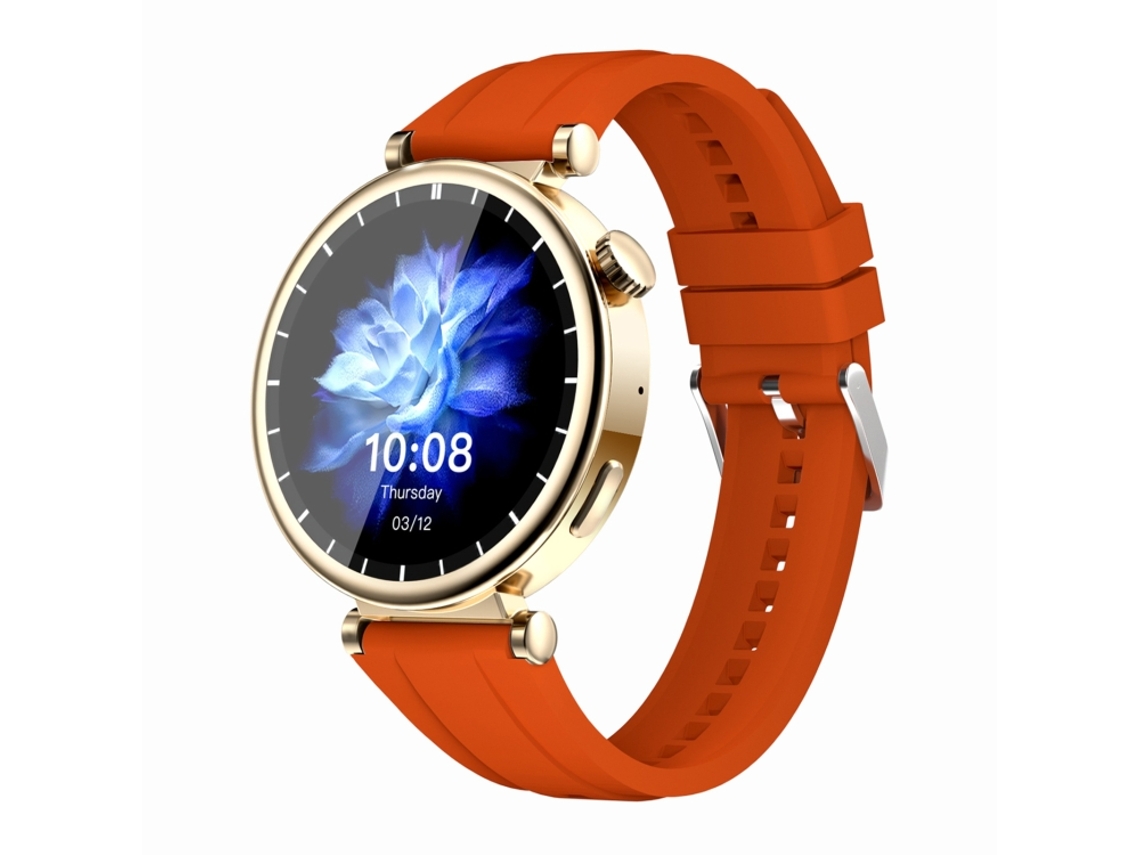 (Dourado + Laranja) Smartwatch Esportivo À Prova D'água Ip67 De 1,28 Polegadas