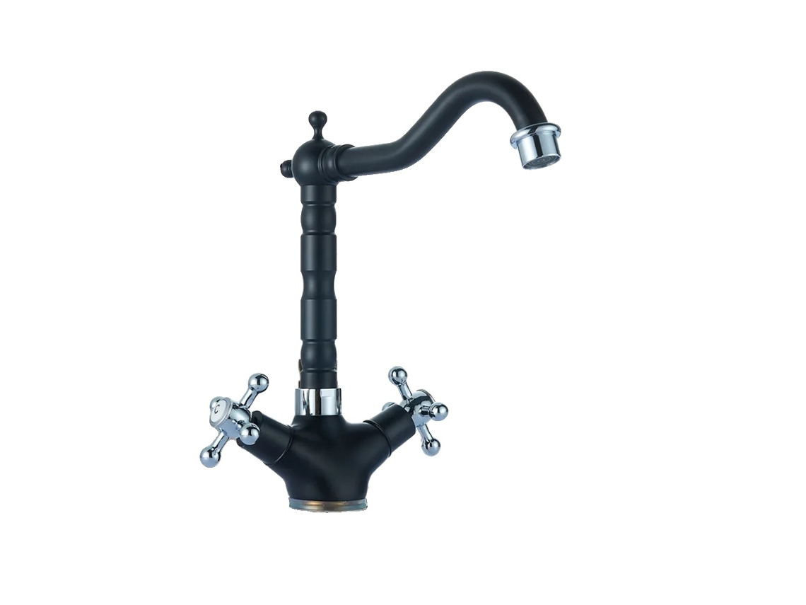 Torneira misturadora de banheiro, design moderno, fácil instalação, preta, G1/2 OEM