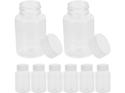 Frasco portátil recarregável para animais de estimação de 100ml, pacote com 12 unidades com tampa.