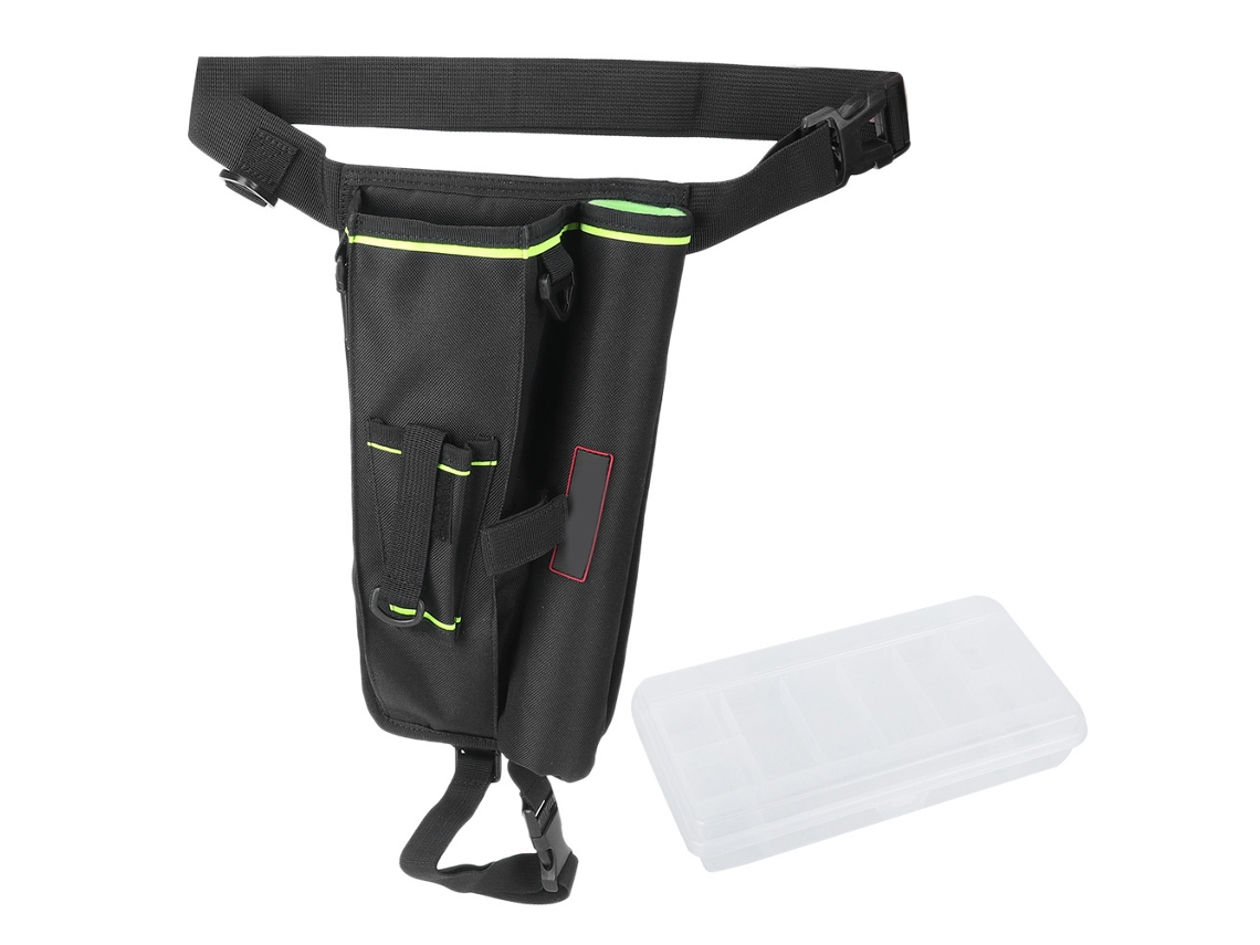 Bolsa de Cintura para Pesca Multifuncional Preta